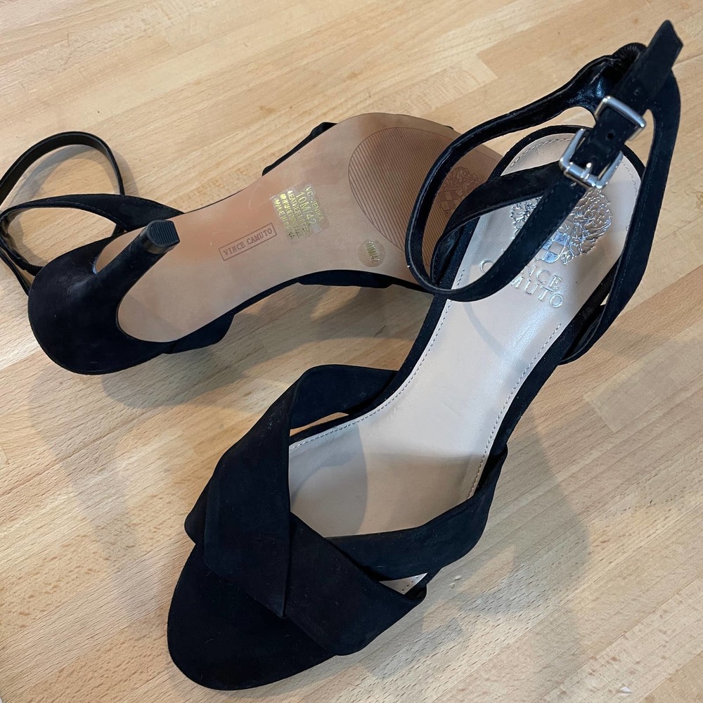 Vince Camuto "Jenika" Suede Ankle Strap 4" heels